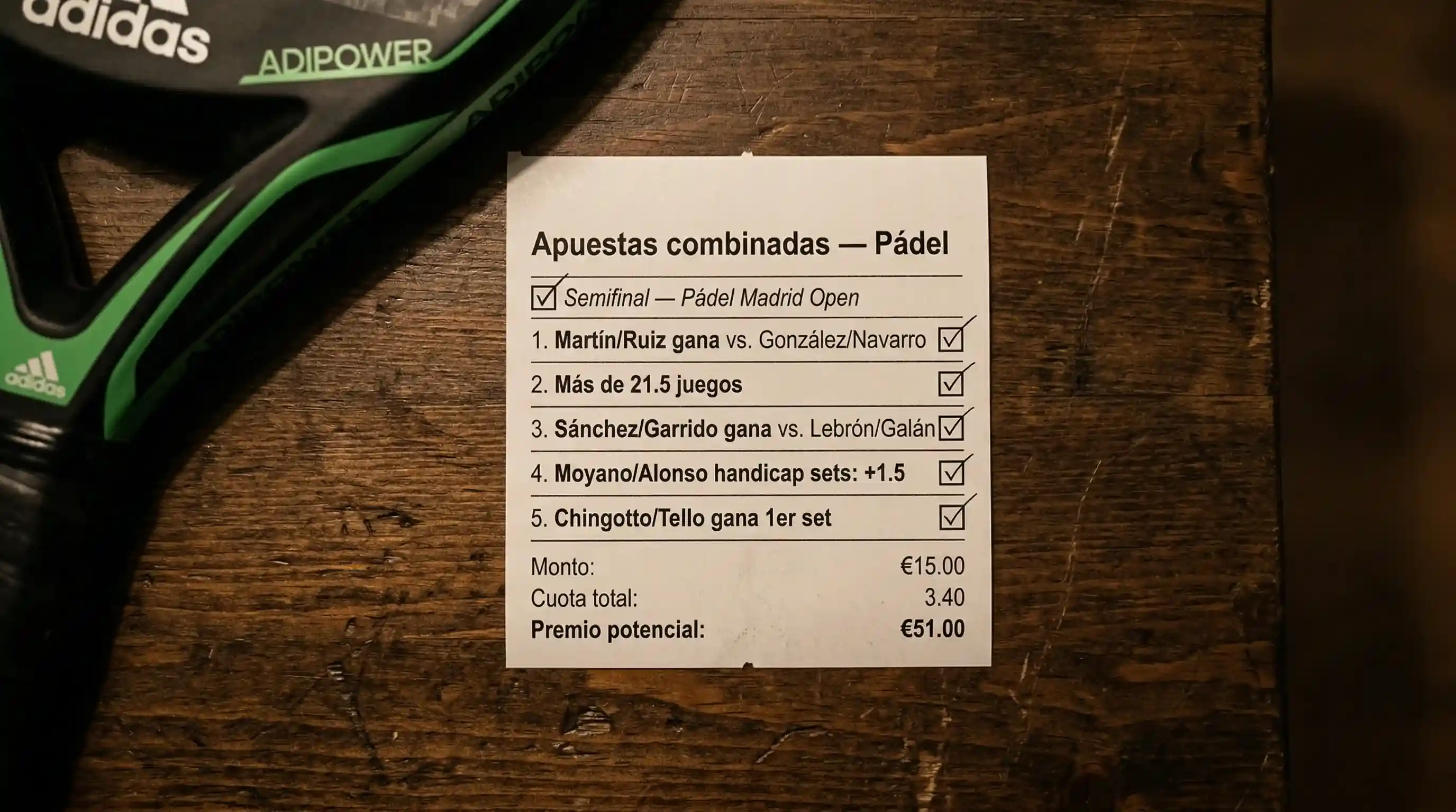 Apuestas Combinadas de Pádel – Parlay y Sistema | PalaScore
